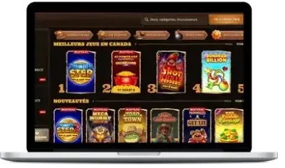 Lizaro slots on desktop