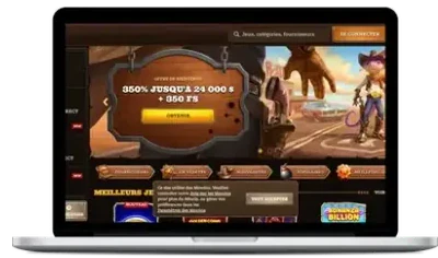 Lizaro casino lobby on a laptop